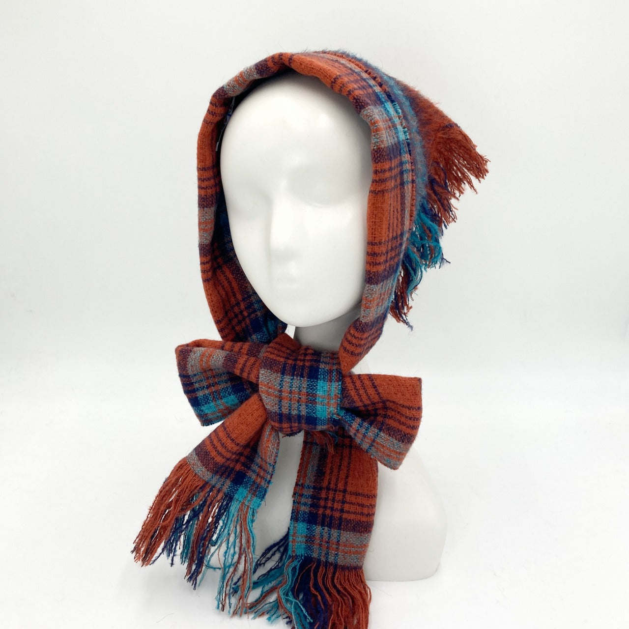 RELICAKE/シャギーチェックバブーシュカ/43-25200