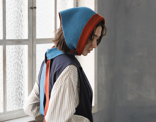 RELICAKE/リバーシブルバイカラーバブーシュカ/43-25205