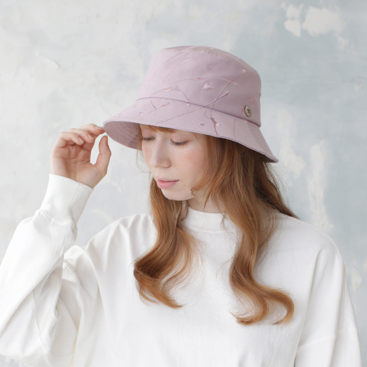 B.POPPiNG/ペイント刺繍バケットハット/37-24203