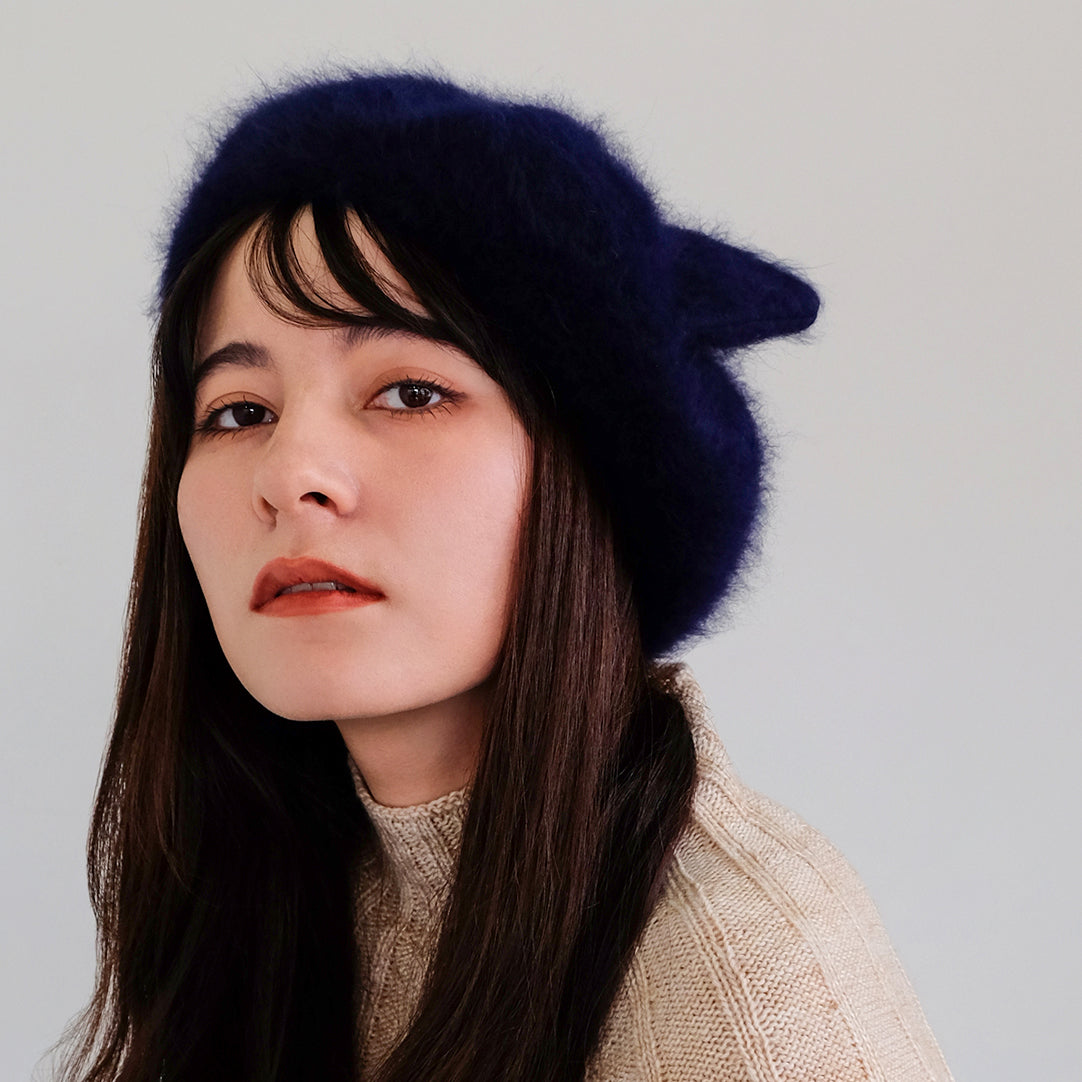 Dodge/アンゴラ猫耳ベレー/DD-379