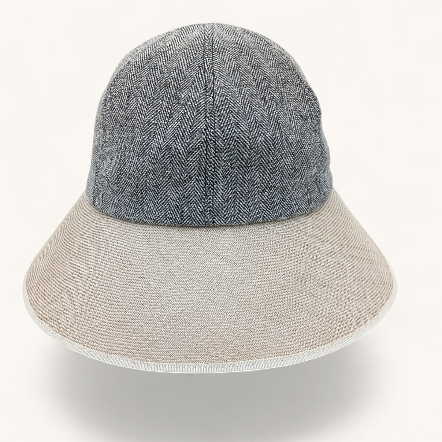 millina/Silk-blend linen double-brimmed hat/35-26109