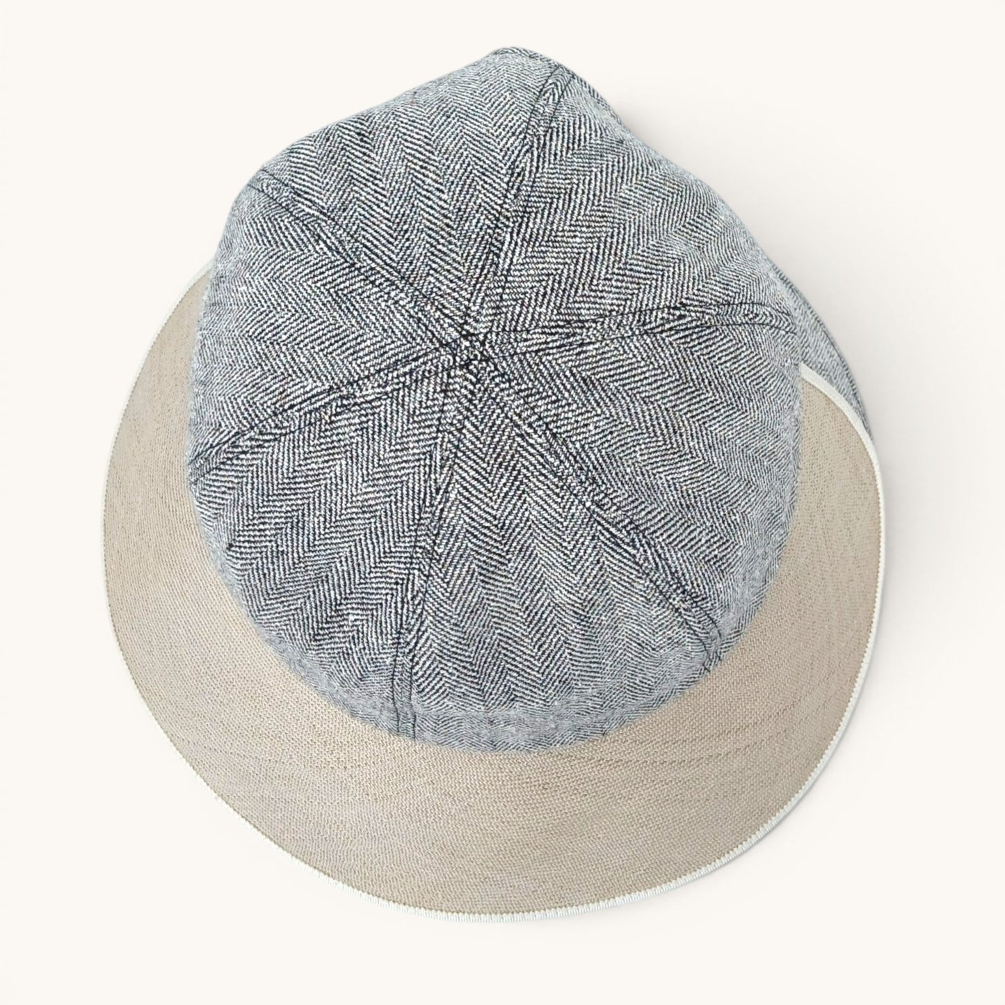 millina/Silk-blend linen double-brimmed hat/35-26109