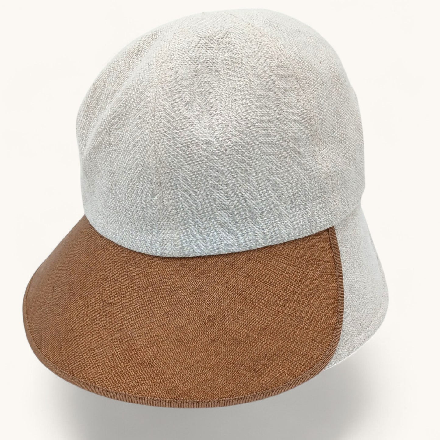 millina/Silk-blend linen double-brimmed hat/35-26109