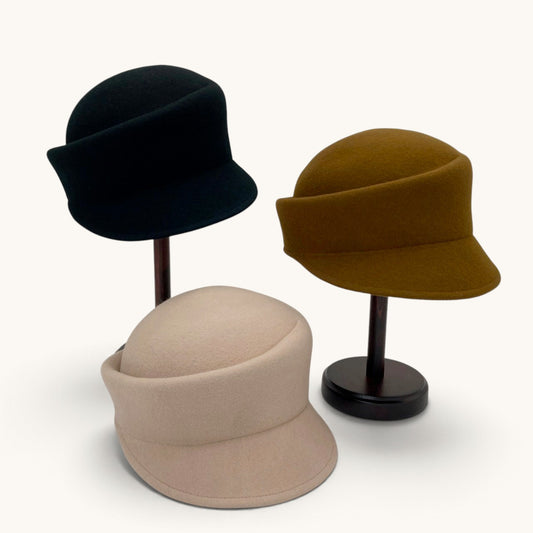 millina/Wool felt deformation cap/35-23211