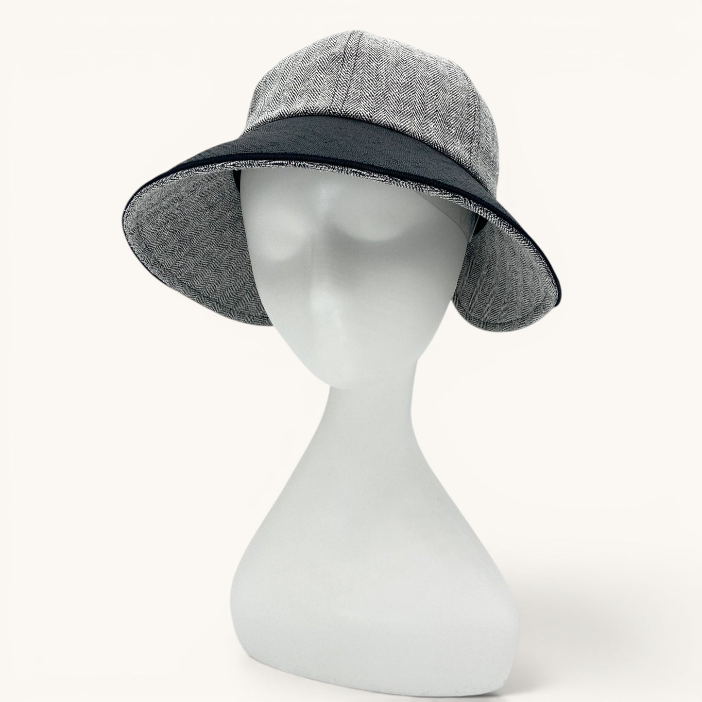 millina/Silk-blend linen double-brimmed hat/35-26109