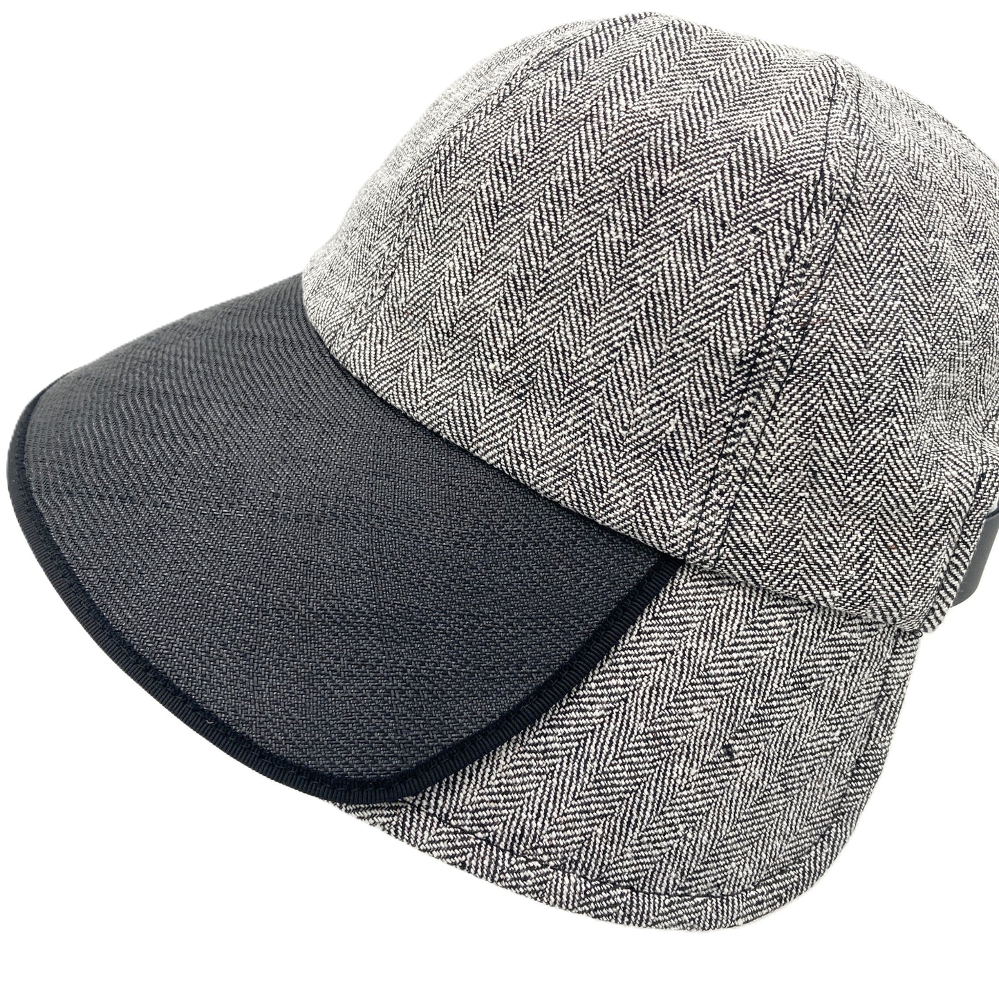 millina/Silk-blend linen double-brimmed hat/35-26109