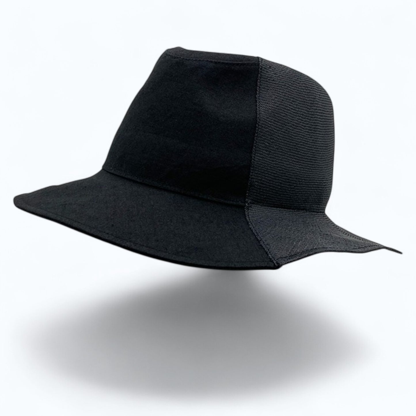 millina/Buntal x Linen Mannish hat/35-26110