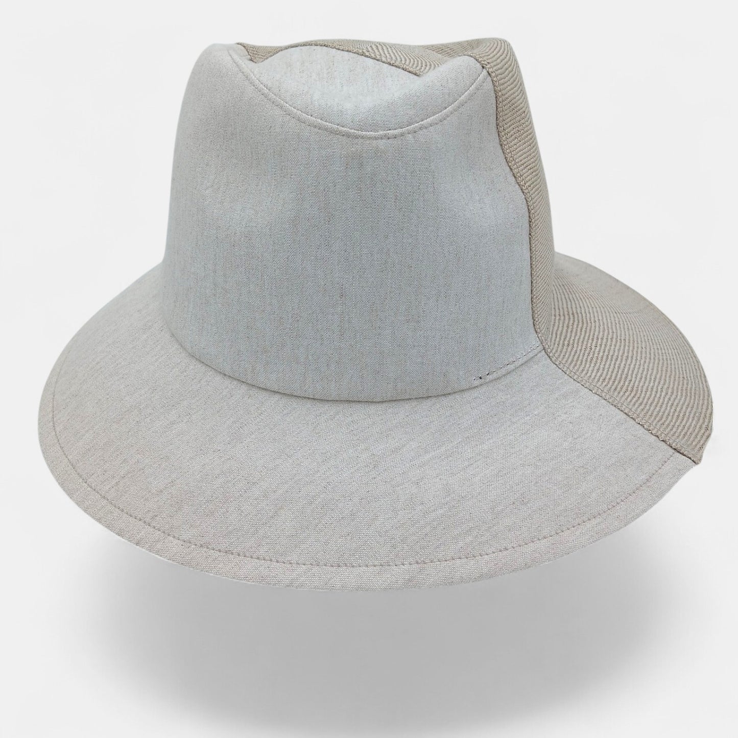 millina/Buntal x Linen Mannish hat/35-26110