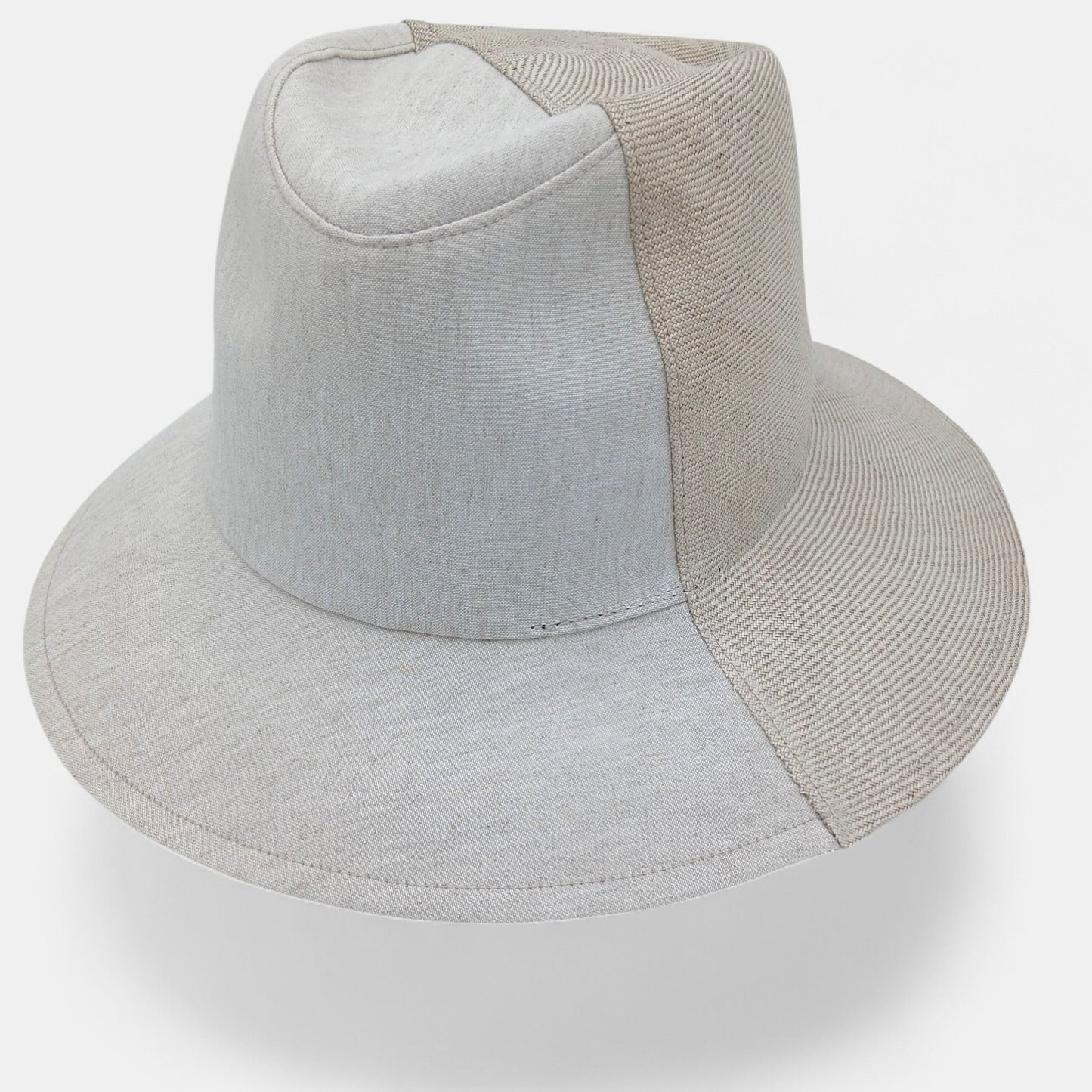 millina/Buntal x Linen Mannish hat/35-26110