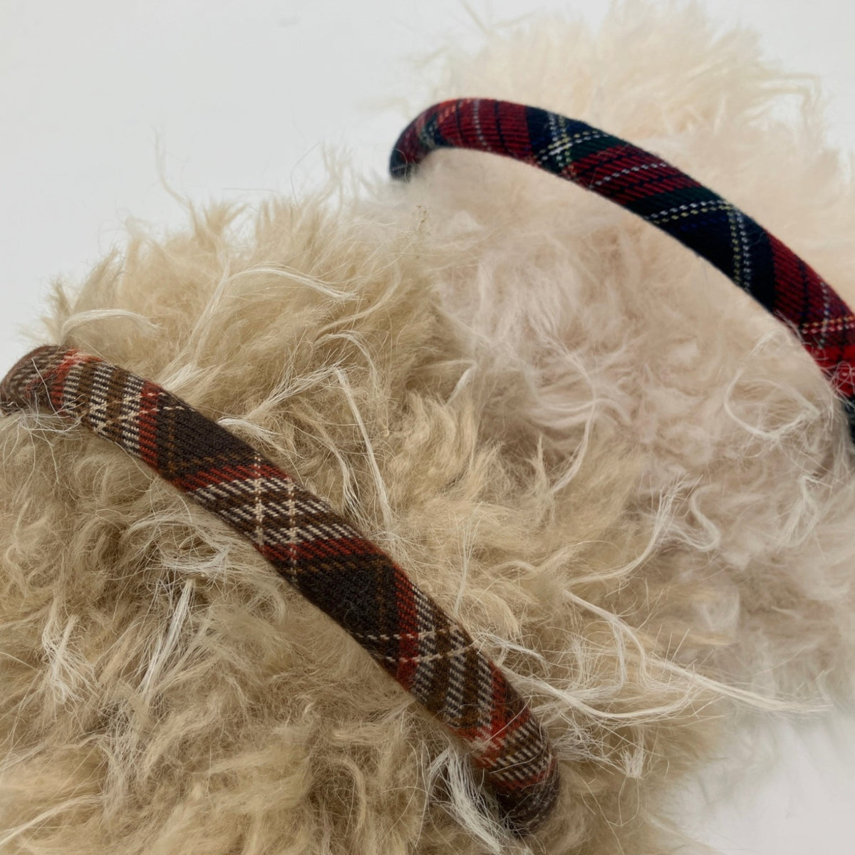 millina/プードルファータータンチェックイヤーマフ/35-26216