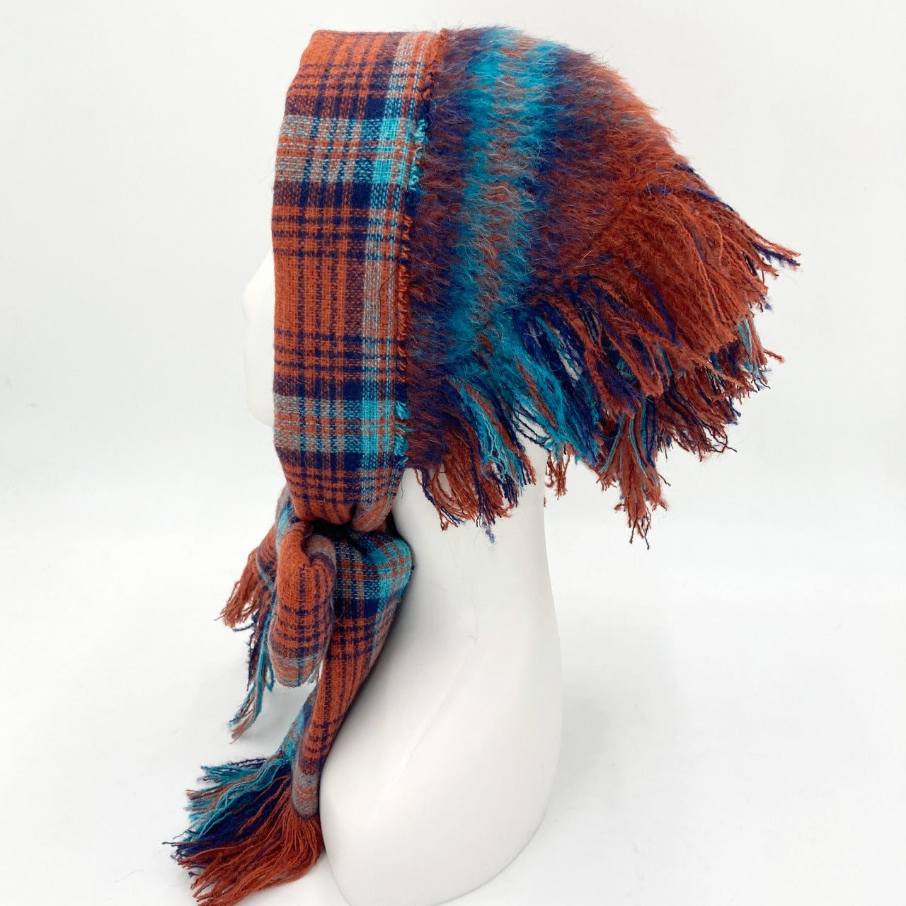 RELICAKE/シャギーチェックバブーシュカ/43-25200