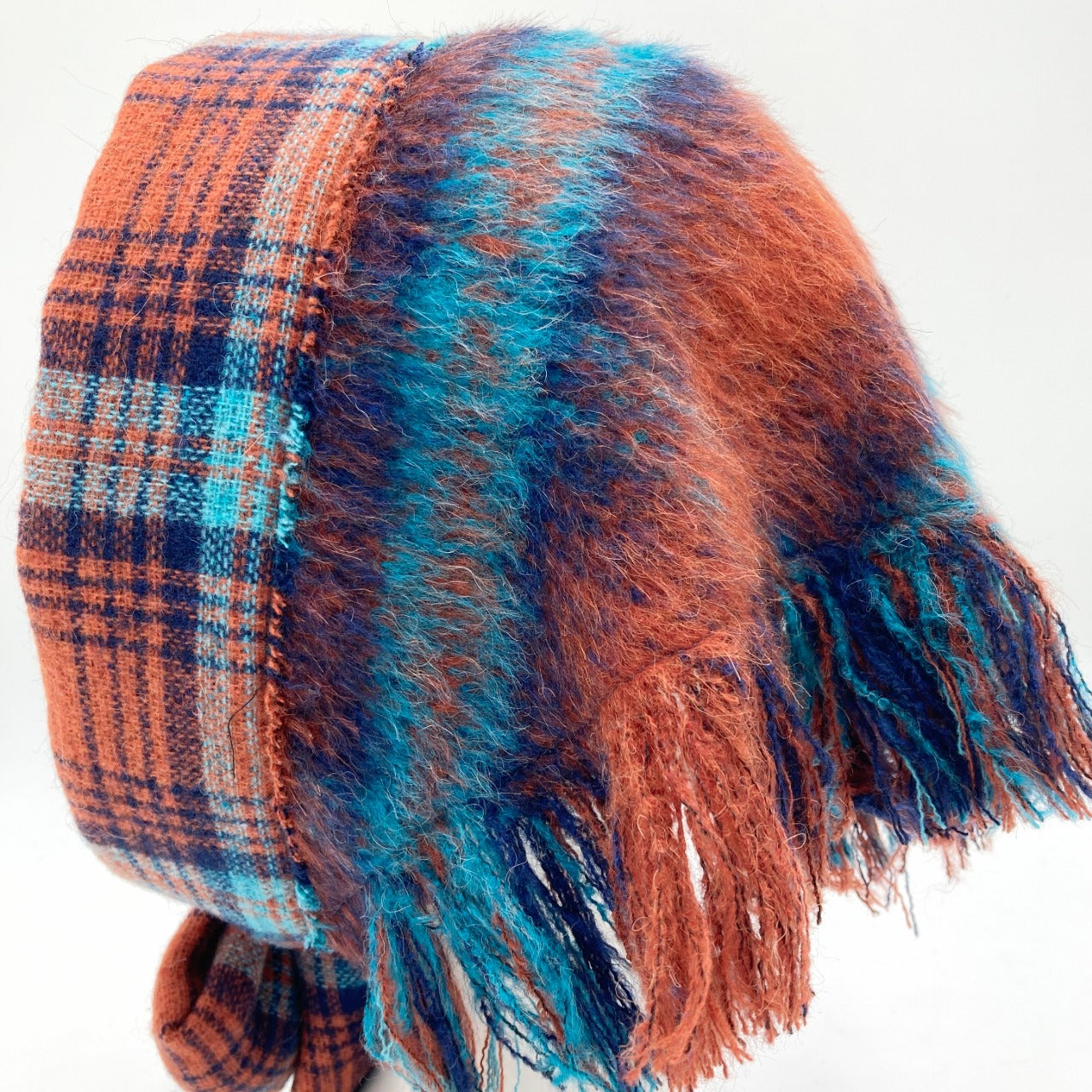 RELICAKE/シャギーチェックバブーシュカ/43-25200