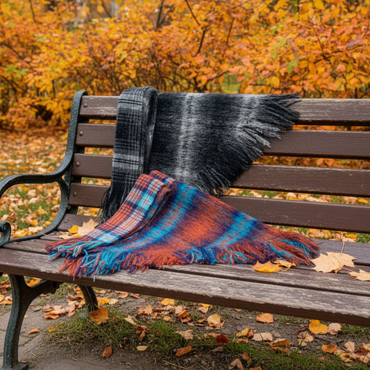 RELICAKE/シャギーチェックバブーシュカ/43-25200