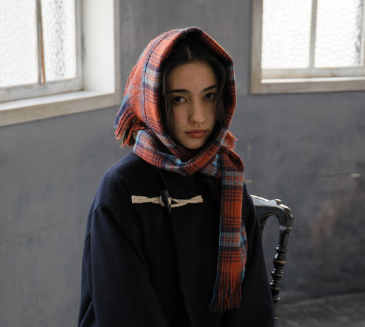 RELICAKE/シャギーチェックバブーシュカ/43-25200