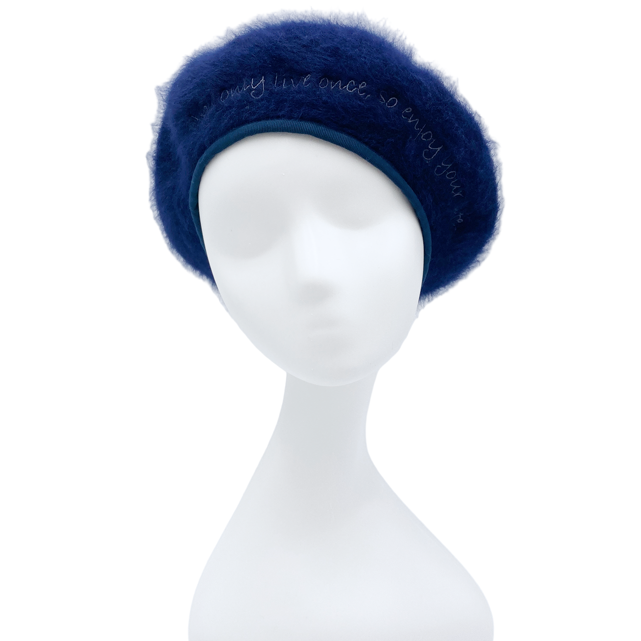 Haihai/アンゴラ混ふわモフパイピングベレー/LE-012